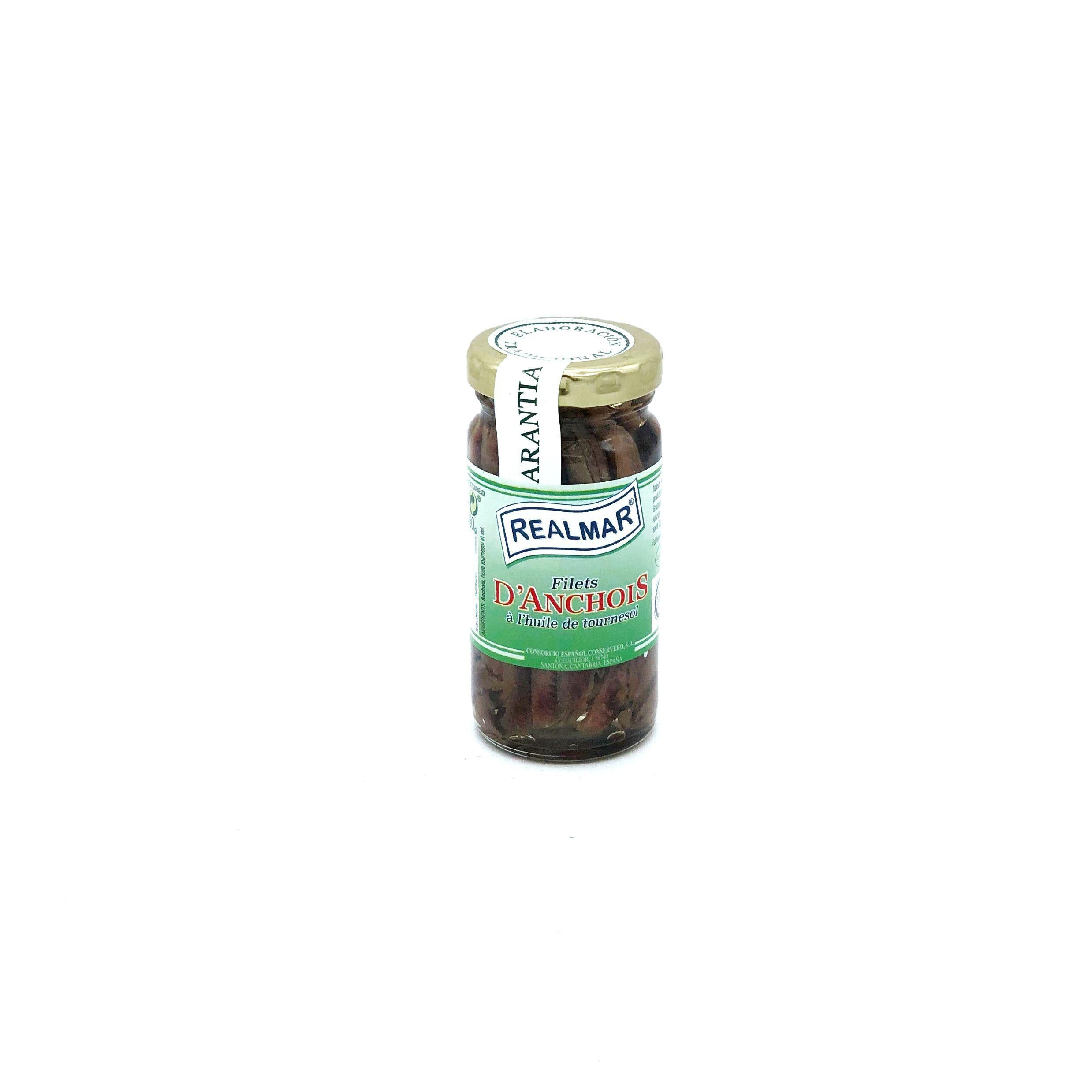 Filets d'Anchois à l'huile de tournesol 60g Realmar